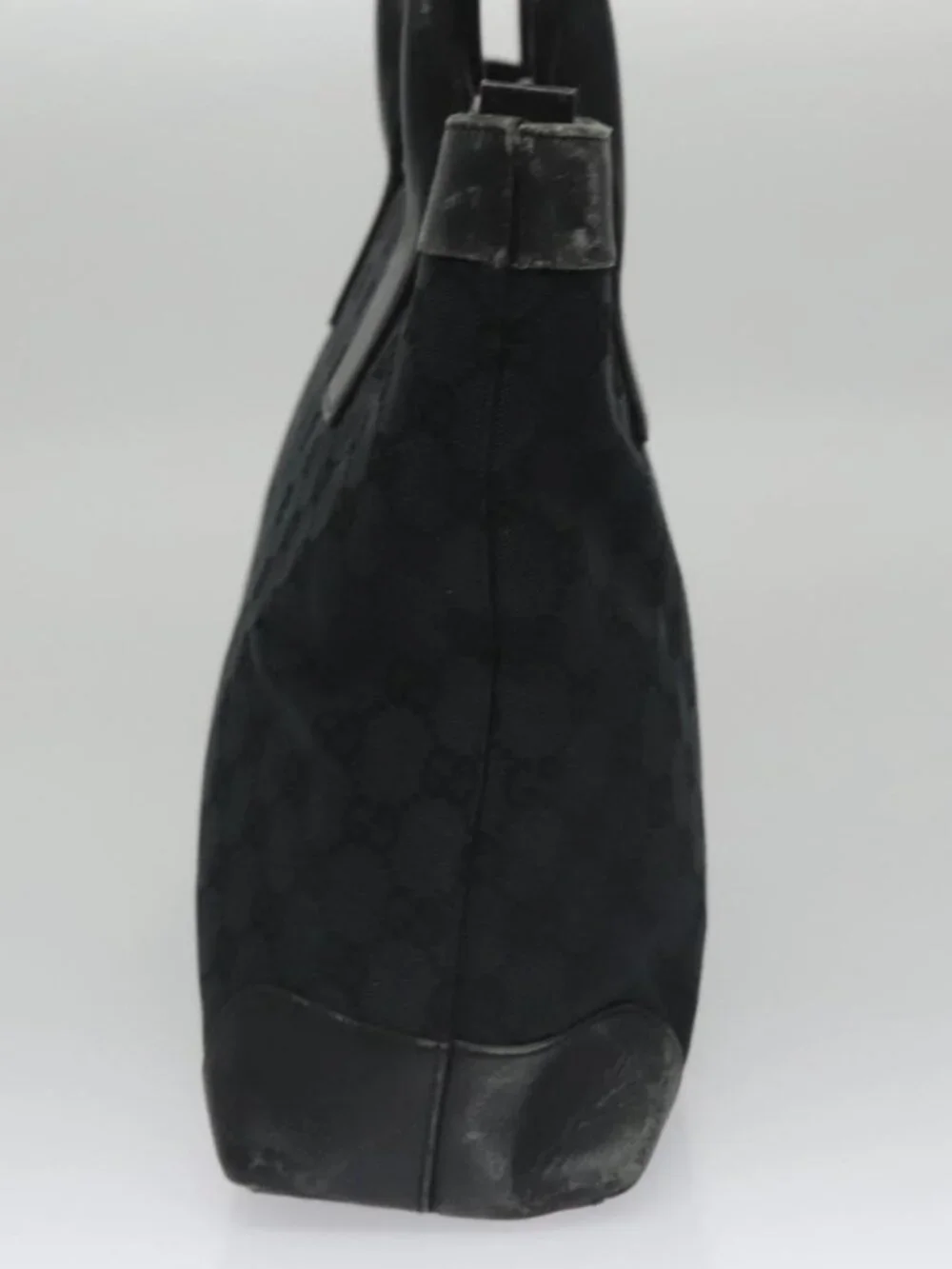 GUCCI GG Canvas Hand Bag Black 33890 Auth ep7056